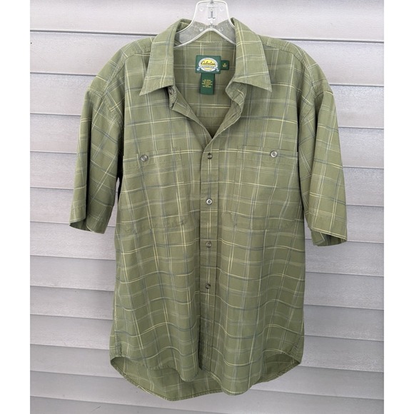 M & M Other - Vintage Cabella's Outfitters Series Men's Medium Short Sleeve Shirt Green‎ ECU
